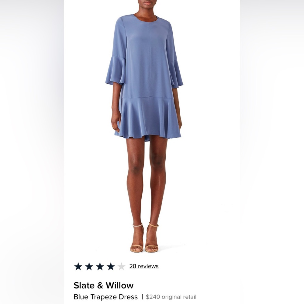 Slate & Willow Blue Trapeze Dress, Size 6